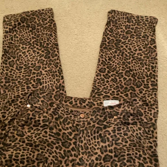 Gap Animal Print Carpenter Pants. Sz. 12 Long - Picture 2 of 4